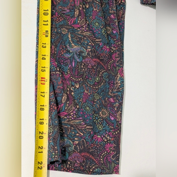 EVEREVE WOMENS floral Fall jumpsuit 3/4 ballon sleeves ockets cotton blend Small - Picture 13 of 15